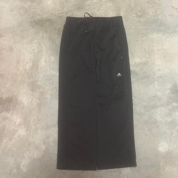 Essential Y2K adidas mens black track pants‎ baggy wide leg skater - Picture 1 of 8